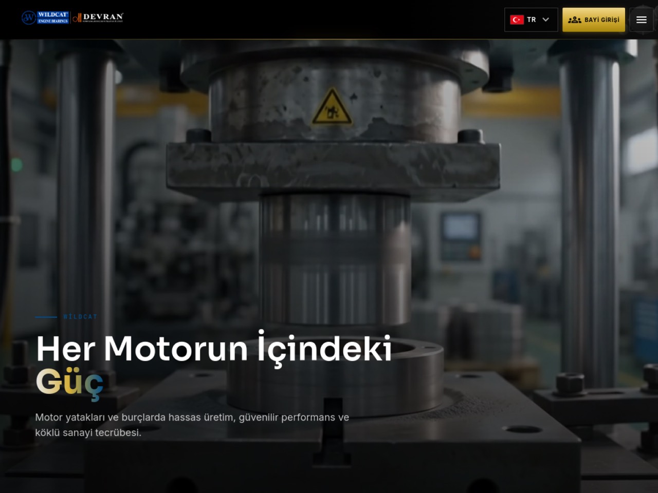Devran Motor Yatakları sitesinin ekran görüntüsü