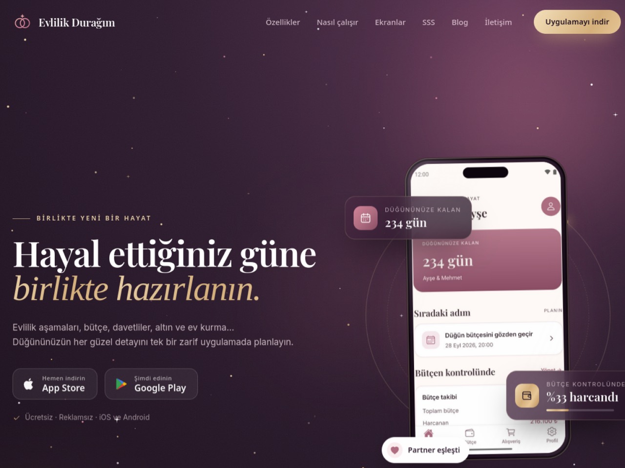 Evlilik Durağım sitesinin ekran görüntüsü
