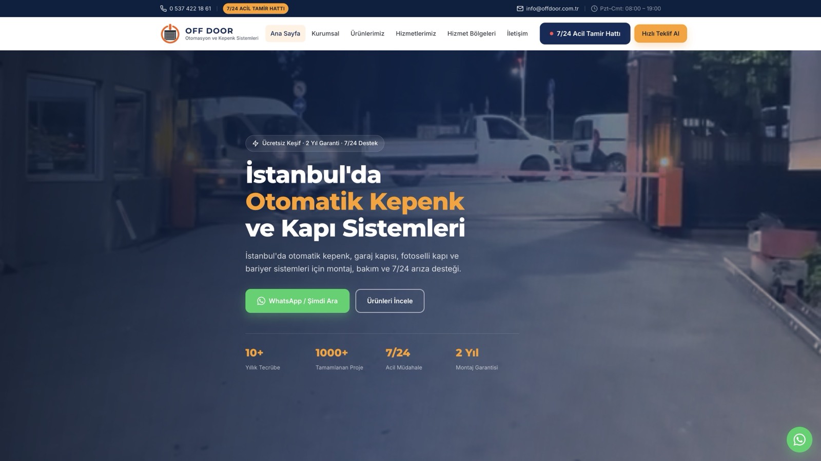 OFF DOOR sitesinin ekran görüntüsü